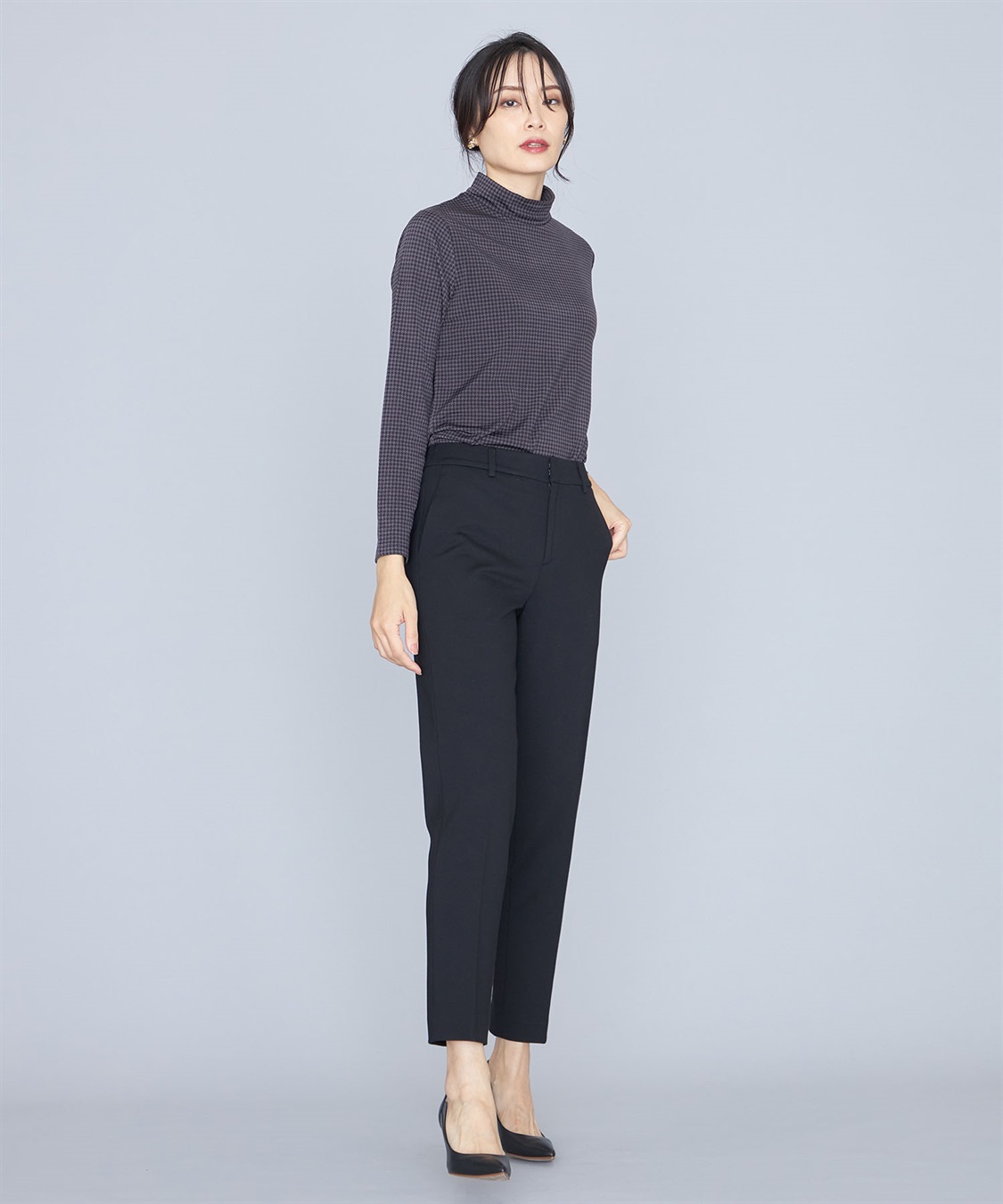 A/C DESIGN BY ALPHA CUBIC 千鳥チェックプリントハイネックプルオーバー_sub_15