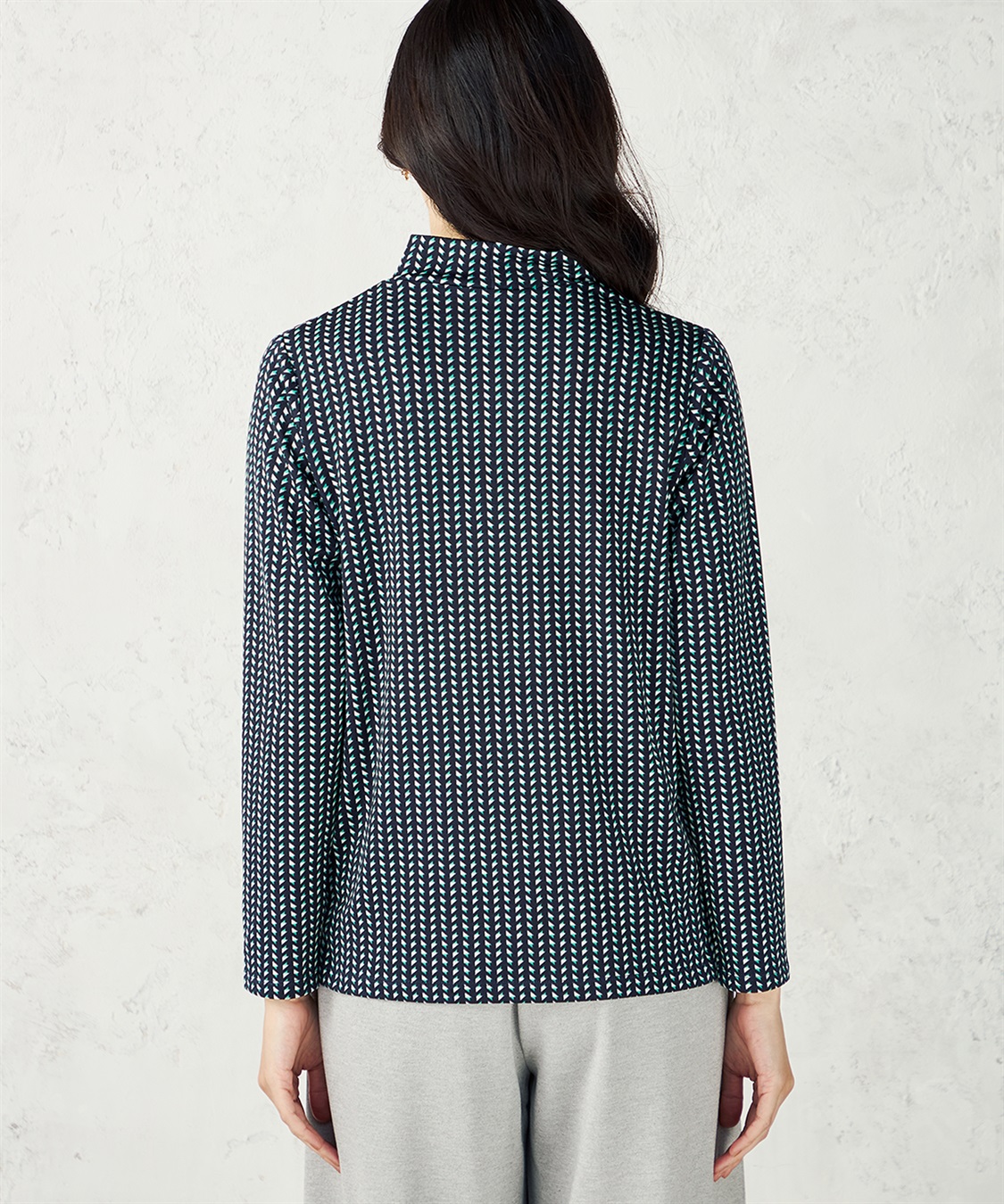 A/C DESIGN BY ALPHA CUBIC プリントハイネックプルオーバー_sub_3