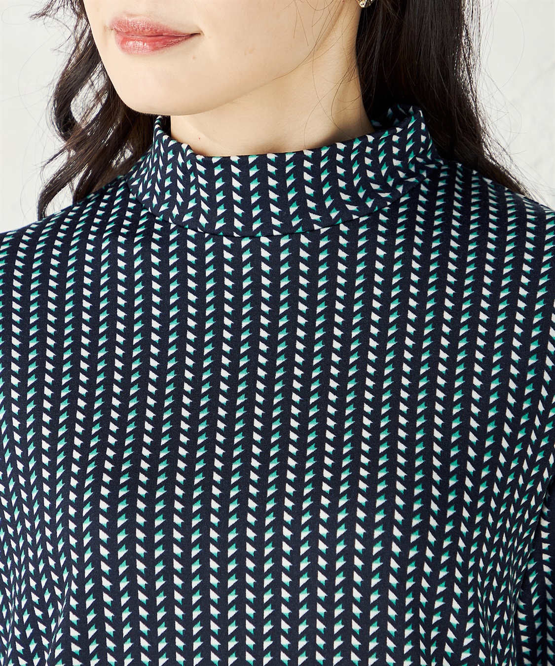 A/C DESIGN BY ALPHA CUBIC プリントハイネックプルオーバー_sub_4