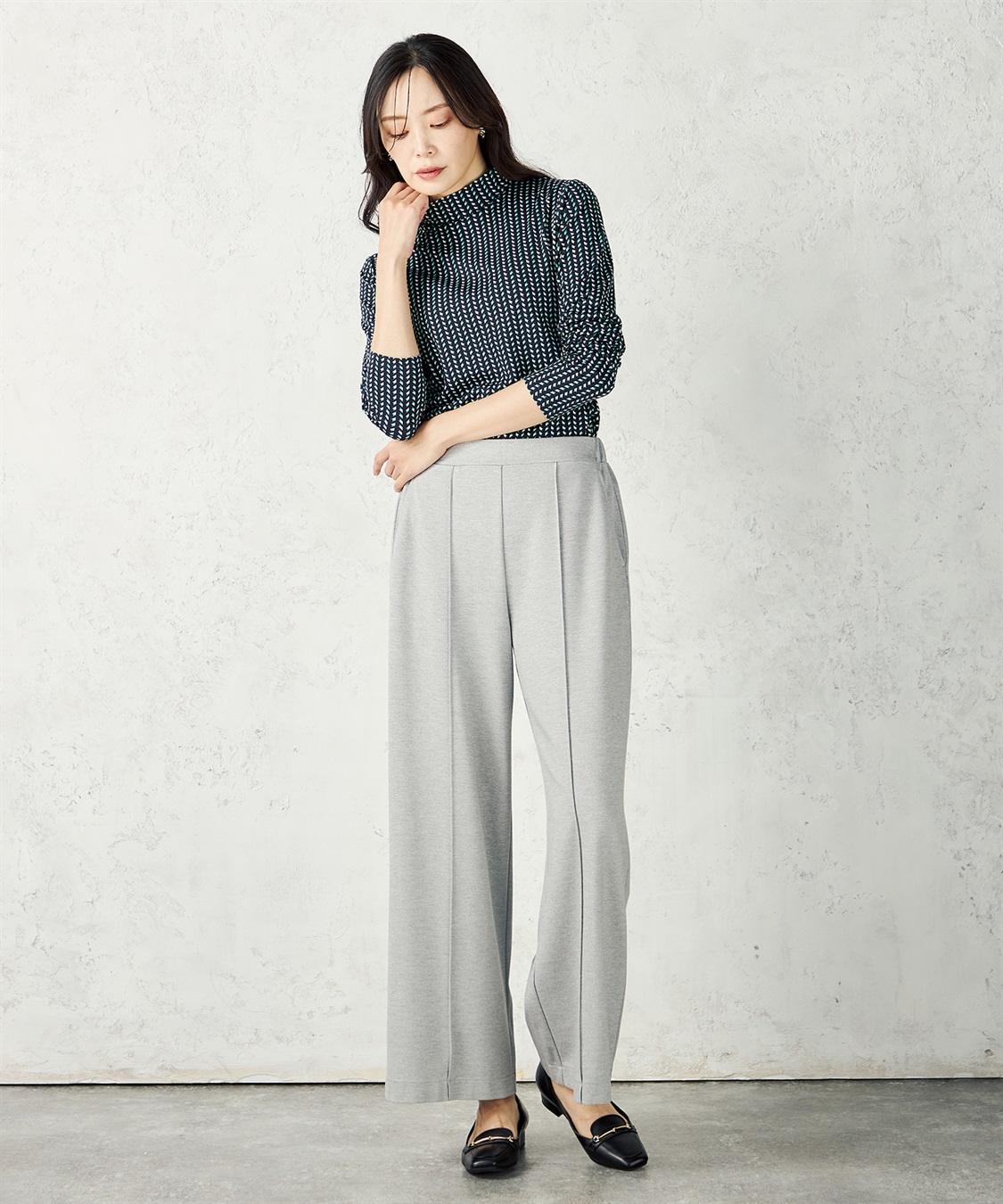 A/C DESIGN BY ALPHA CUBIC プリントハイネックプルオーバー_sub_12