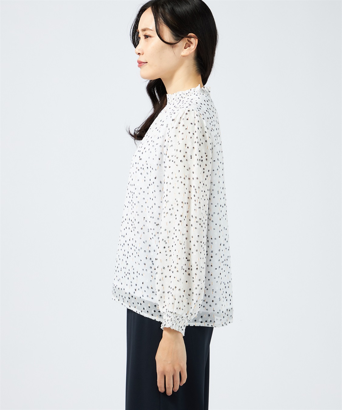 A/C DESIGN BY ALPHA CUBIC ラメドットTブラウス_sub_1