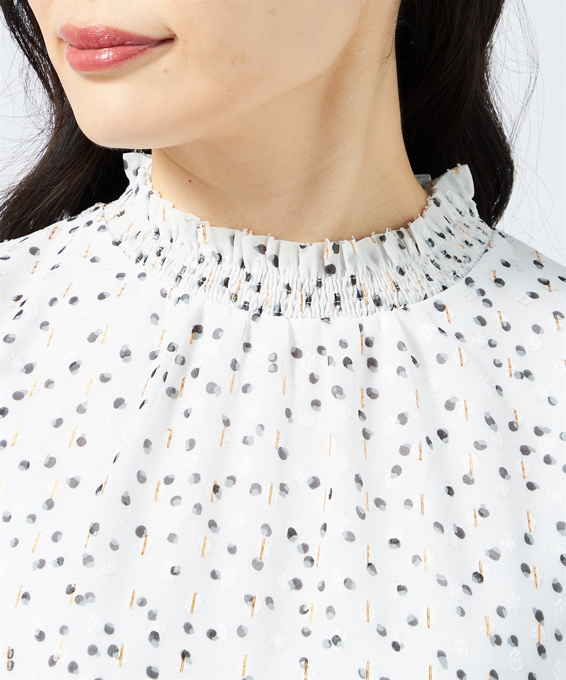 A/C DESIGN BY ALPHA CUBIC ラメドットTブラウス_sub_3