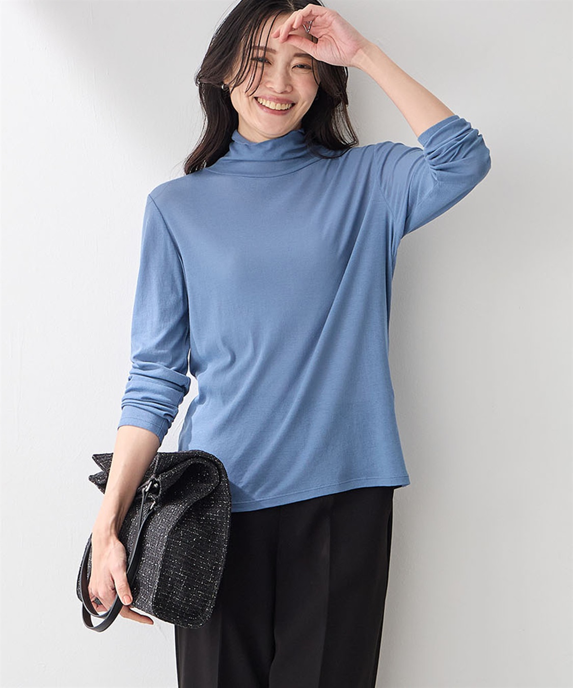 A/C DESIGN BY ALPHA CUBIC シアーハイネックプルオーバー_sub_2