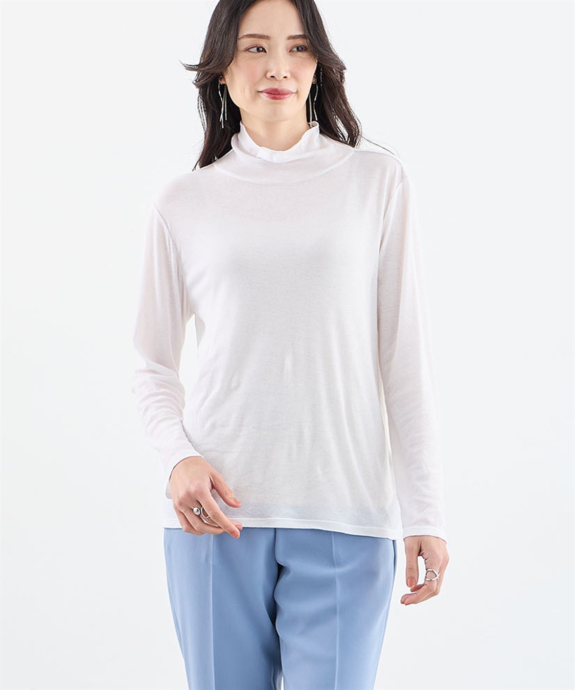 A/C DESIGN BY ALPHA CUBIC シアーハイネックプルオーバー_sub_3