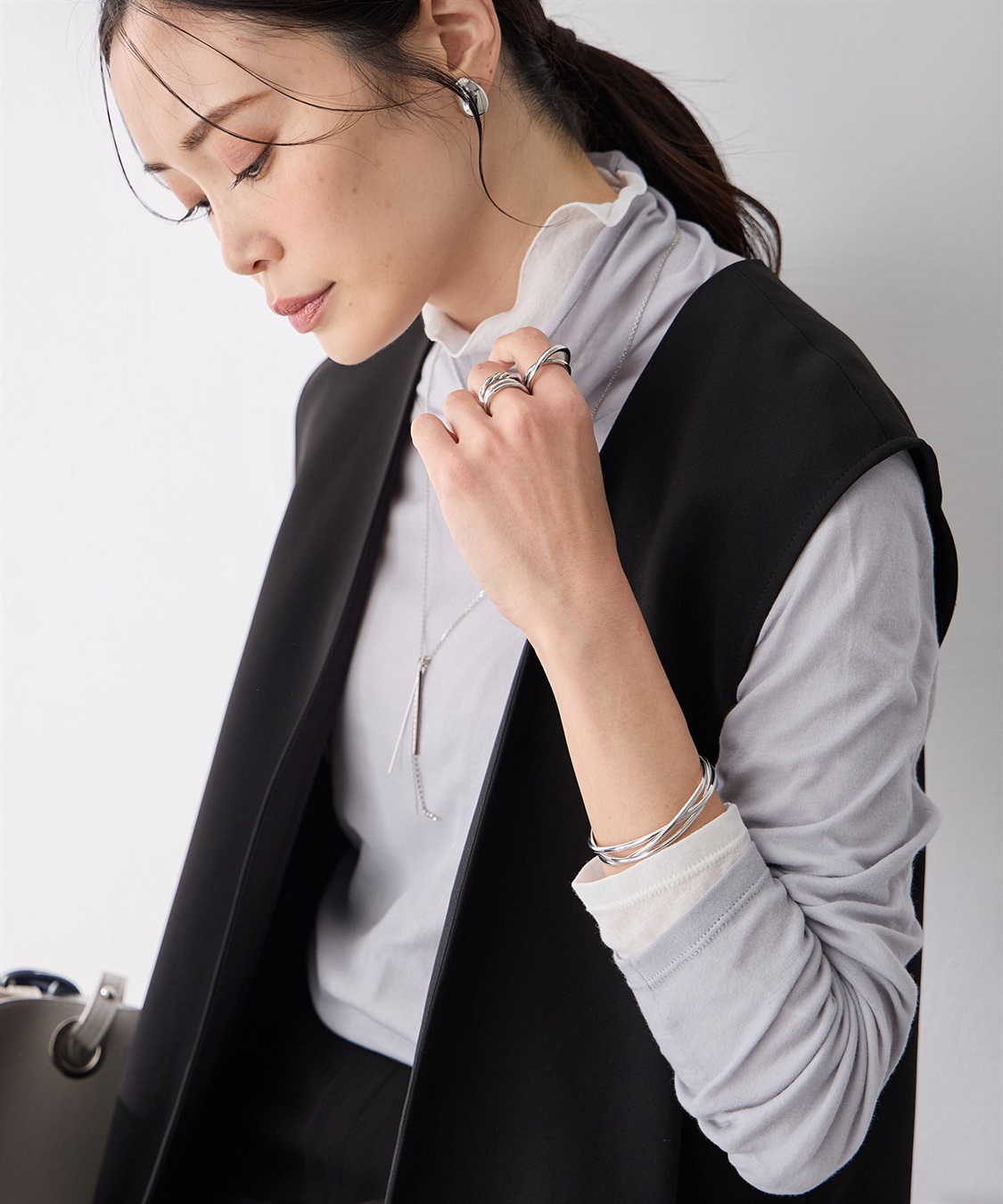 A/C DESIGN BY ALPHA CUBIC シアーハイネックプルオーバー_sub_11