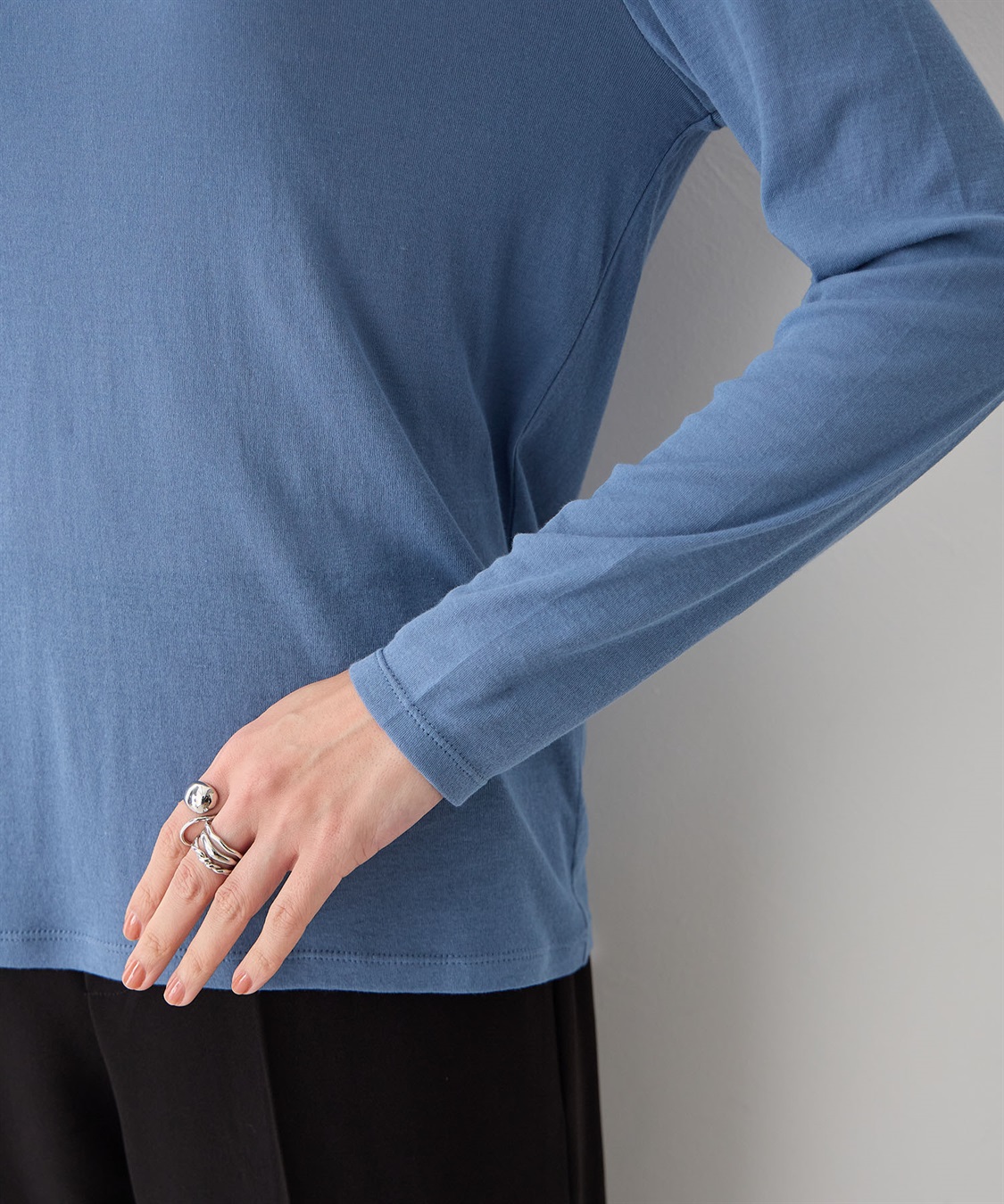 A/C DESIGN BY ALPHA CUBIC シアーハイネックプルオーバー_sub_20