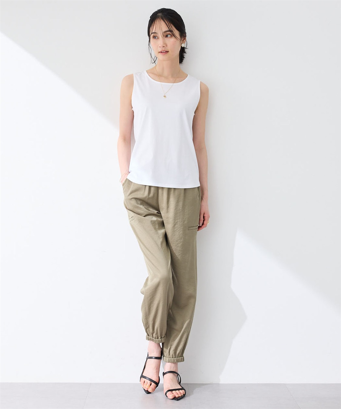 A/C DESIGN BY ALPHA CUBIC スムースタンクトップ【スゴつや・UVカット・接触冷感】_sub_2