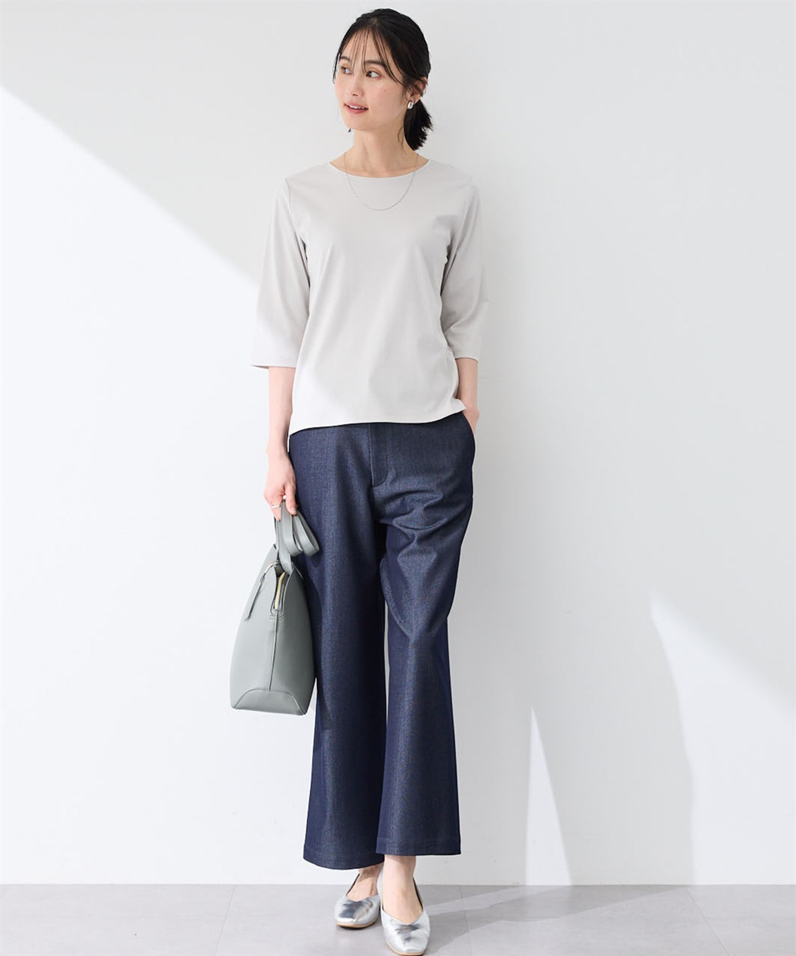 A/C DESIGN BY ALPHA CUBIC スムースカットソー【スゴつや・UVカット・接触冷感】_sub_5