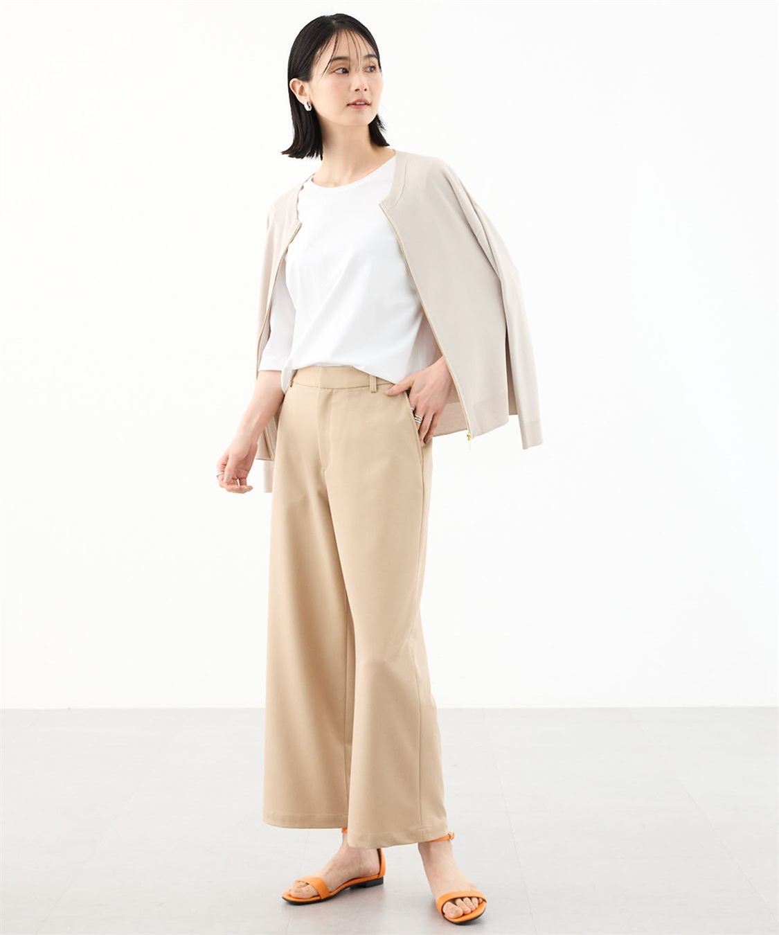 A/C DESIGN BY ALPHA CUBIC スムースカットソー【スゴつや・UVカット・接触冷感】_sub_6