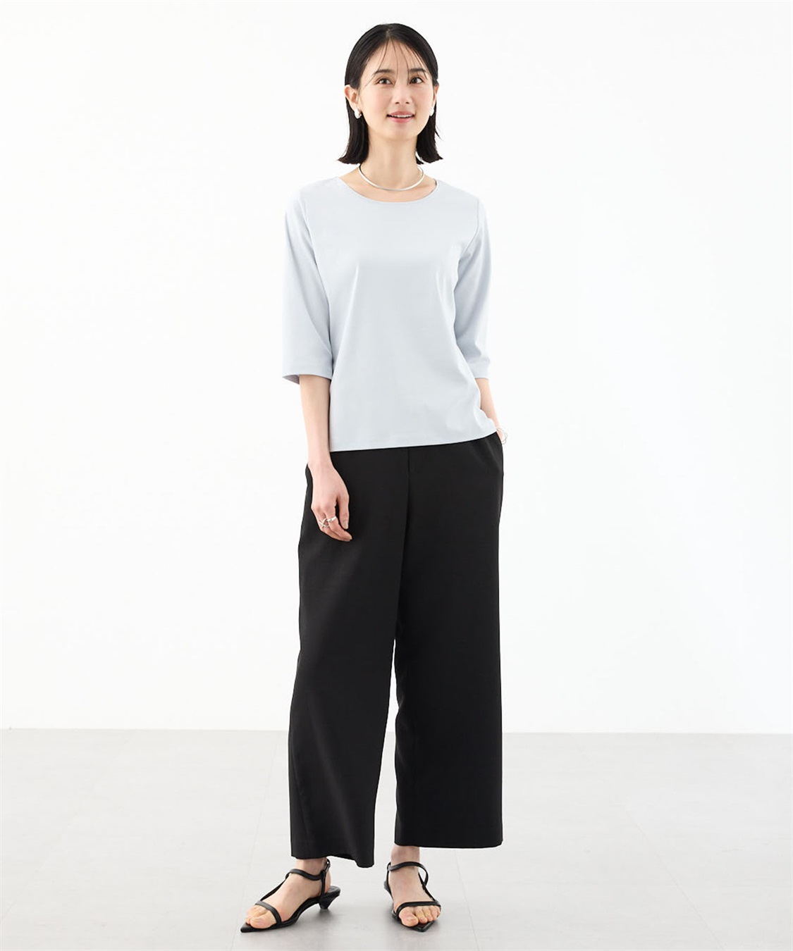 A/C DESIGN BY ALPHA CUBIC スムースカットソー【スゴつや・UVカット・接触冷感】_sub_8