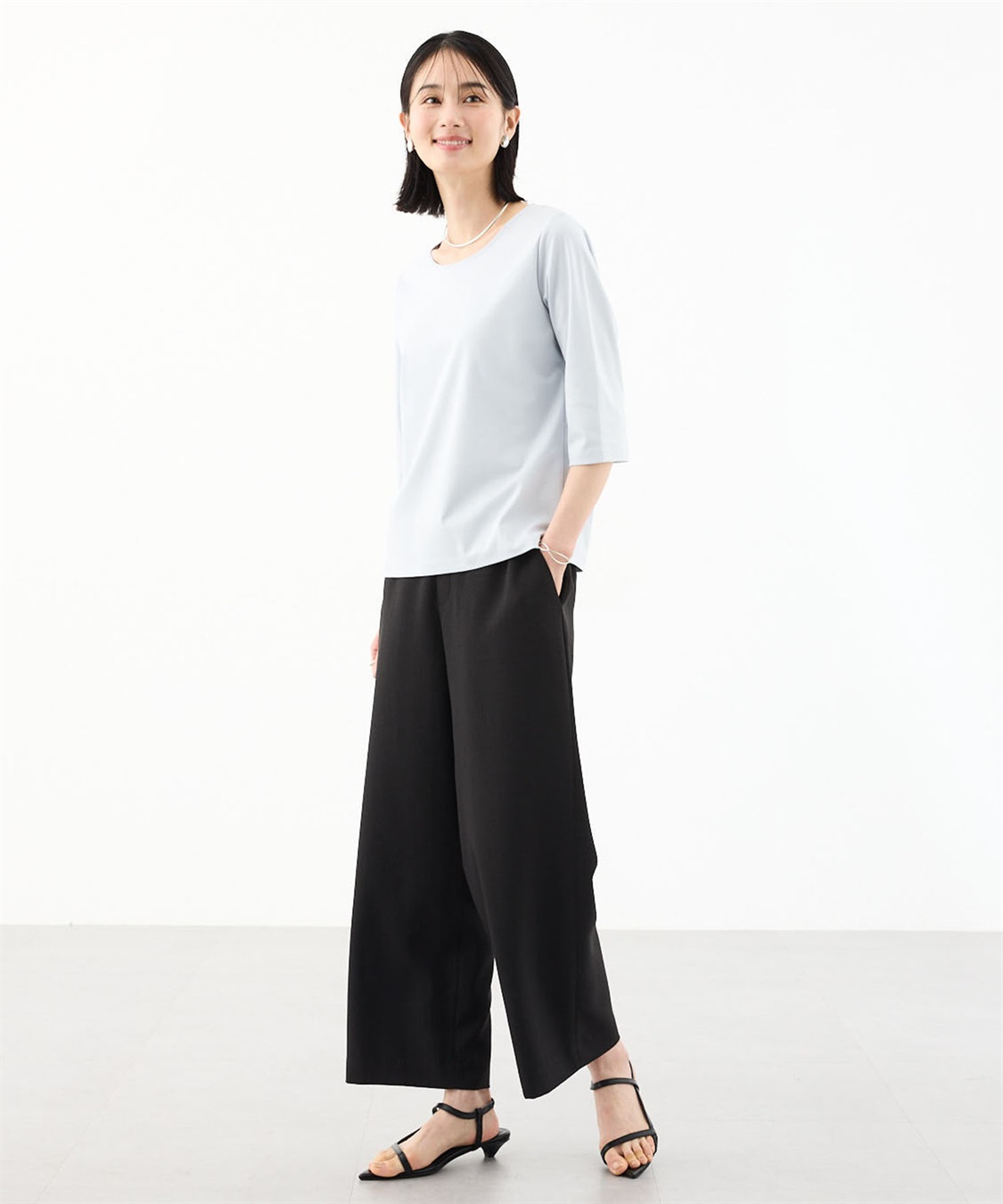 A/C DESIGN BY ALPHA CUBIC スムースカットソー【スゴつや・UVカット・接触冷感】_sub_9