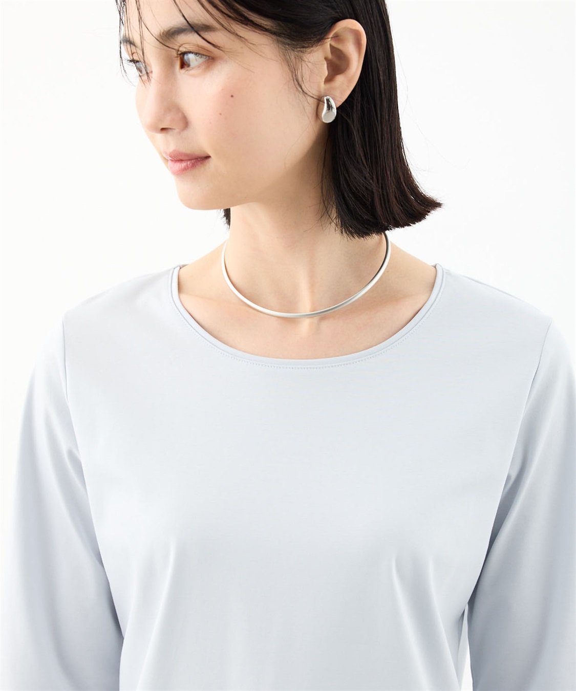 A/C DESIGN BY ALPHA CUBIC スムースカットソー【スゴつや・UVカット・接触冷感】_sub_13