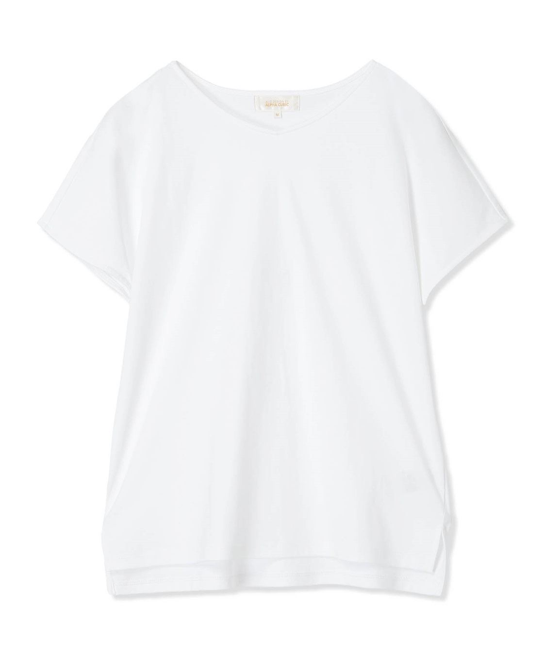 A/C DESIGN BY ALPHA CUBIC フレンチVネックTシャツ【すごツヤ・UVカット・接触冷感】_sub_13