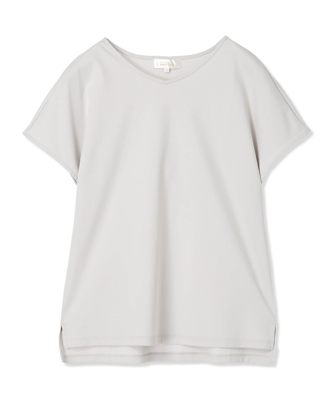 A/C DESIGN BY ALPHA CUBIC フレンチVネックTシャツ【すごツヤ・UVカット・接触冷感】_sub_15