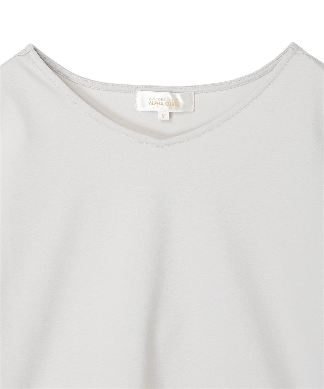 A/C DESIGN BY ALPHA CUBIC フレンチVネックTシャツ【すごツヤ・UVカット・接触冷感】_sub_17