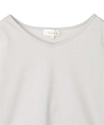 A/C DESIGN BY ALPHA CUBIC フレンチVネックTシャツ【すごツヤ・UVカット・接触冷感】_subthumb_17