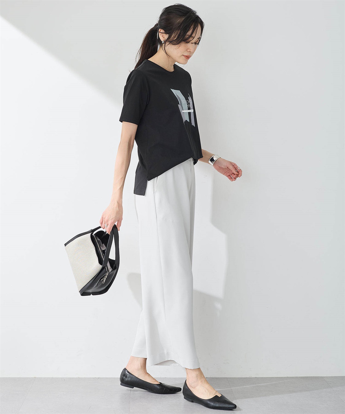 tシャツ 「接触冷感/UVカット／コットン100％」ストウ柄 Tシャツ レディース 楽天市場】在庫限りブラック1点バーゲン☆[素早く乾いてさらっと