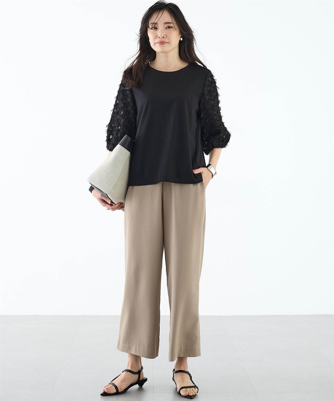 A/C DESIGN BY ALPHA CUBIC カットジャガード切替えプルオーバー【接触冷感・UVカット】_sub_8