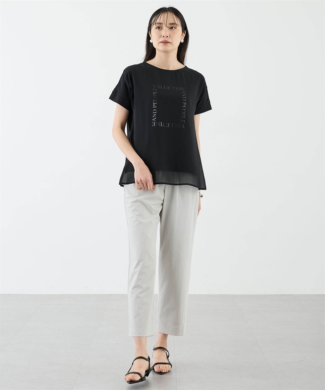 シアーレイヤードロゴTシャツ A/C DESIGN BY ALPHA CUBIC