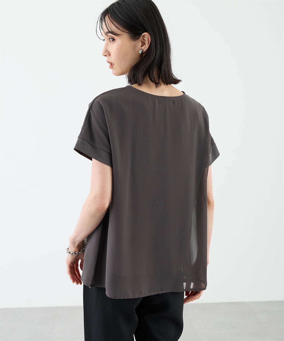 A/C DESIGN BY ALPHA CUBIC シアーレイヤードロゴTシャツ_sub_12