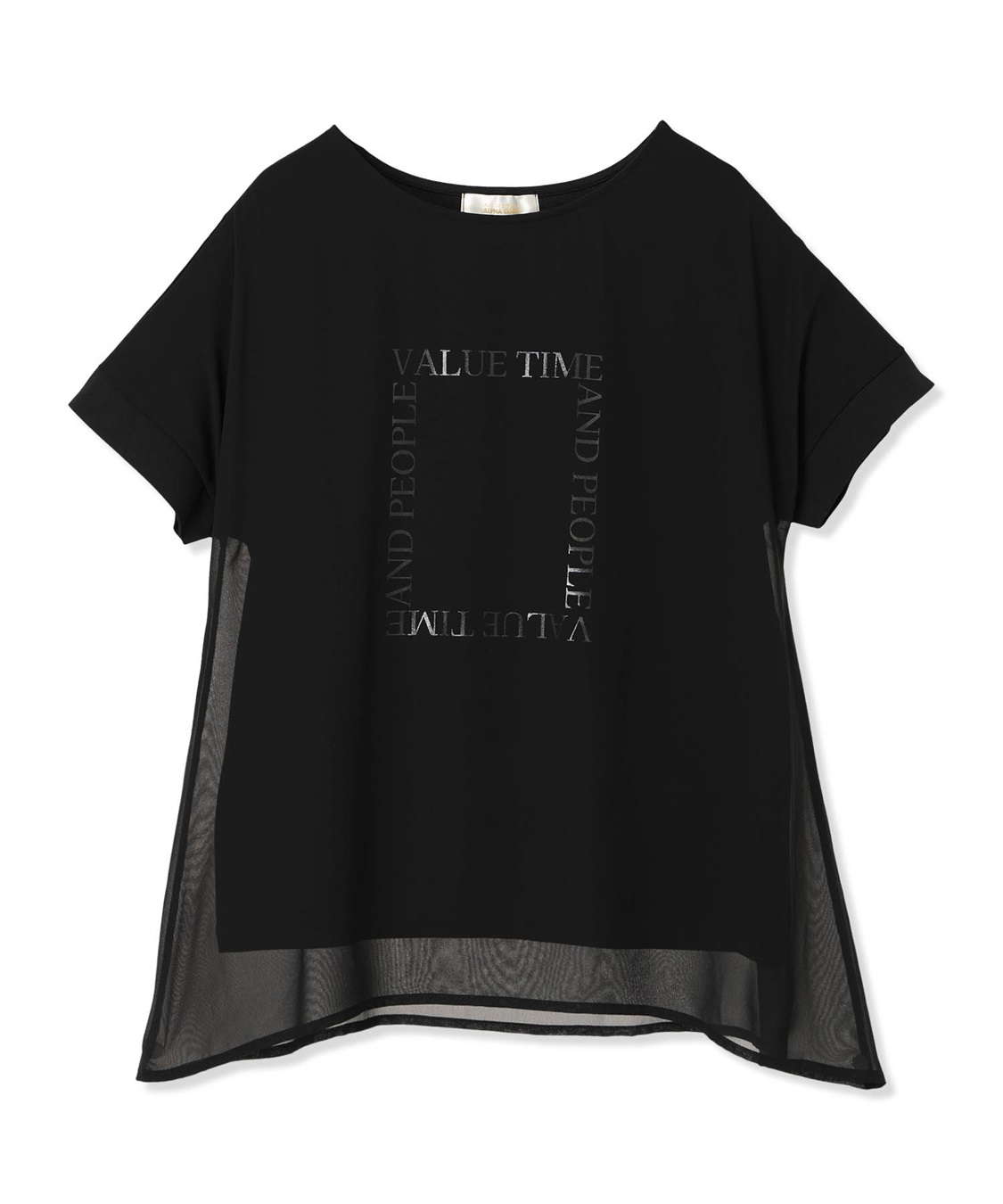 A/C DESIGN BY ALPHA CUBIC シアーレイヤードロゴTシャツ_sub_16