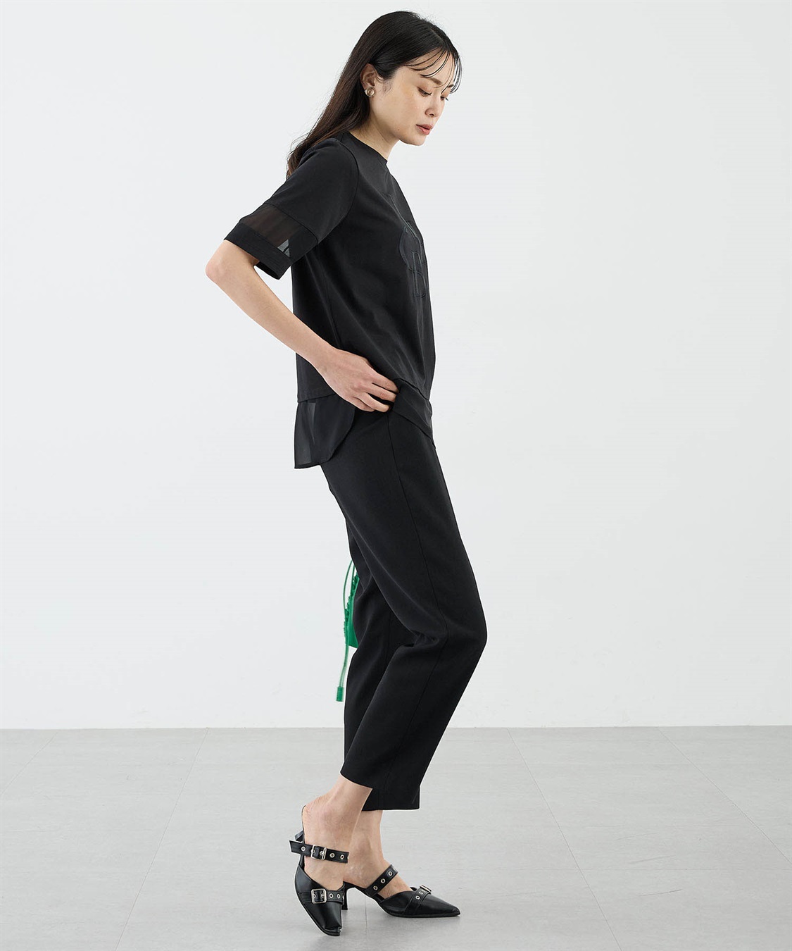 A/C DESIGN BY ALPHA CUBIC シアー切替えロゴTシャツ_sub_9