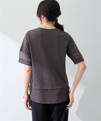 A/C DESIGN BY ALPHA CUBIC 異素材切替えロゴTシャツ_subthumb_14