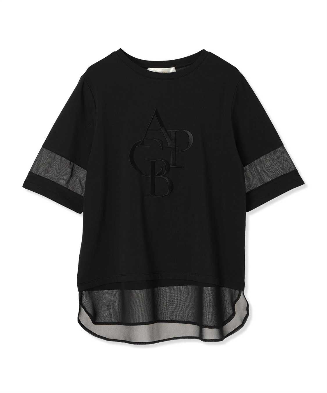 A/C DESIGN BY ALPHA CUBIC シアー切替えロゴTシャツ_sub_18