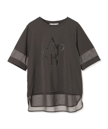 A/C DESIGN BY ALPHA CUBIC 異素材切替えロゴTシャツ_subthumb_20