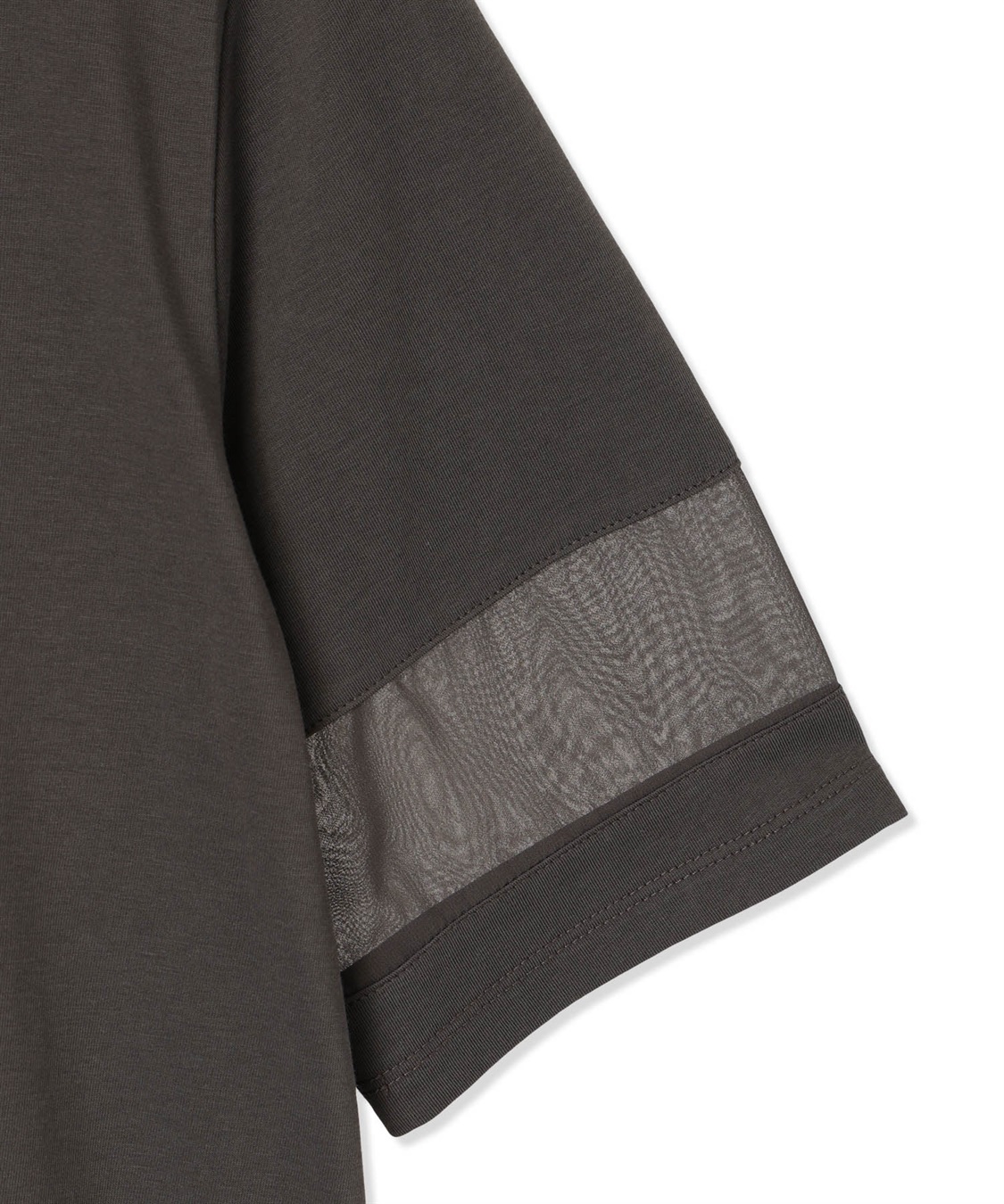 A/C DESIGN BY ALPHA CUBIC シアー切替えロゴTシャツ_sub_23