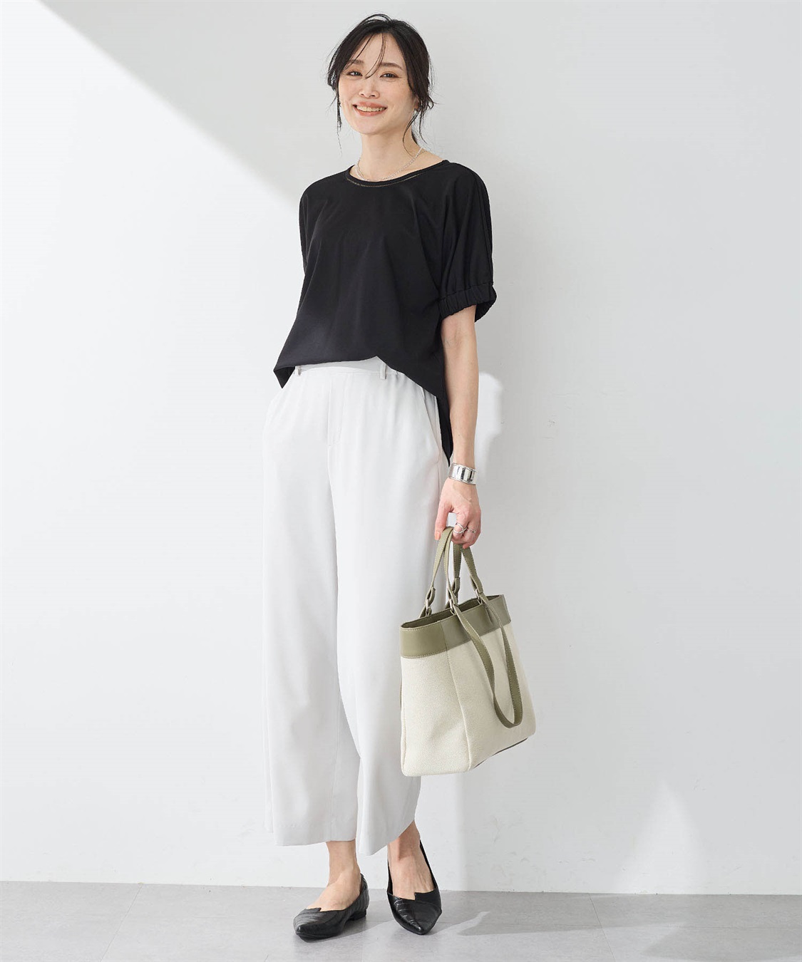 A/C DESIGN BY ALPHA CUBIC 袖シャーリングドルマンプルオーバー【接触冷感・UVカット】_sub_7