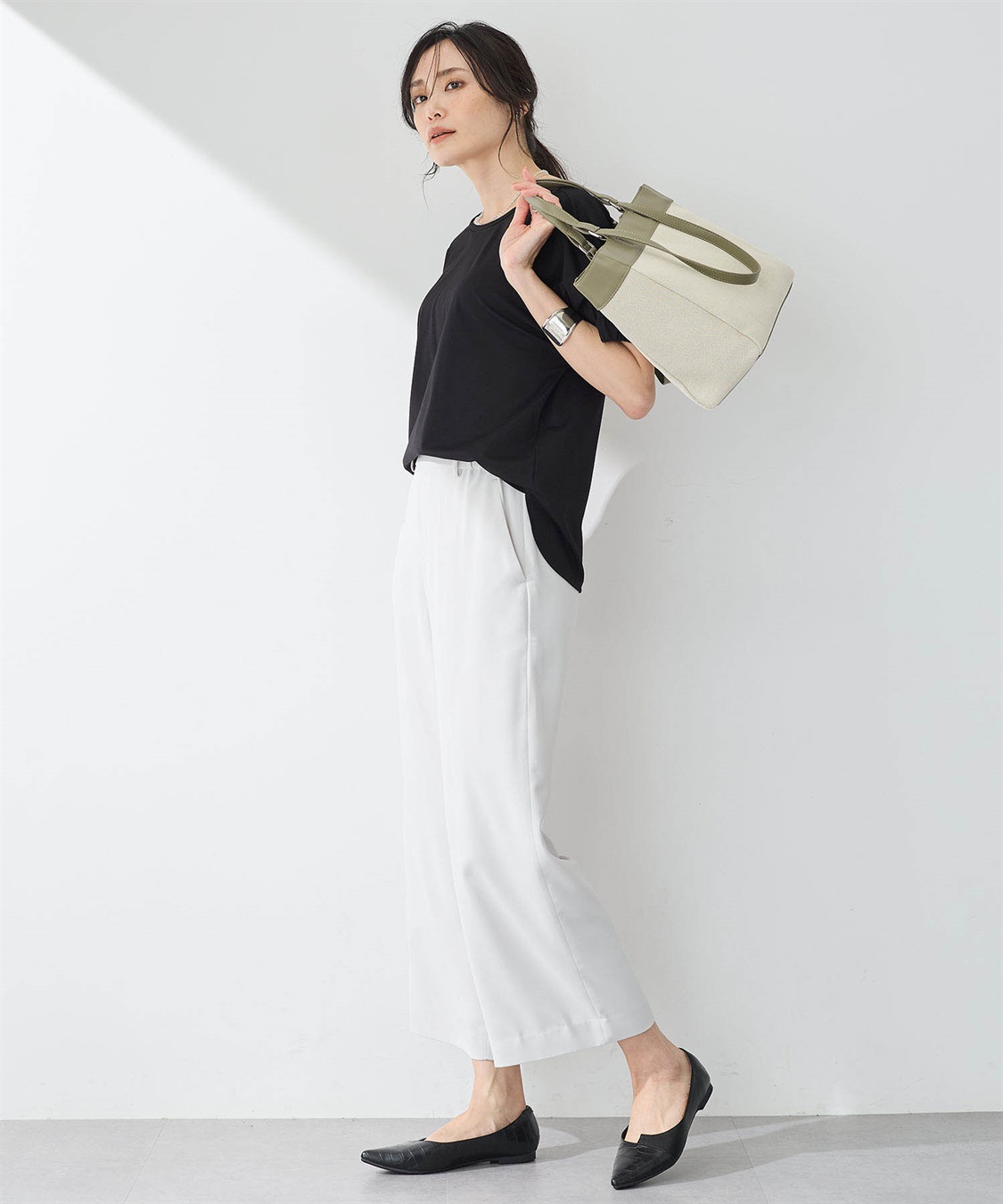 A/C DESIGN BY ALPHA CUBIC 袖シャーリングドルマンプルオーバー【接触冷感・UVカット】_sub_9