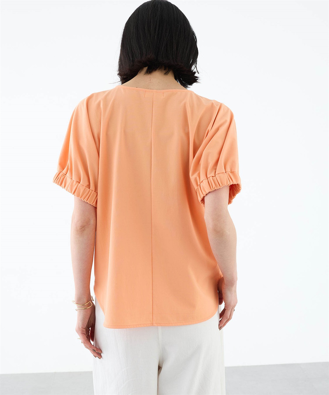 A/C DESIGN BY ALPHA CUBIC 袖シャーリングドルマンプルオーバー【接触冷感・UVカット】_sub_11