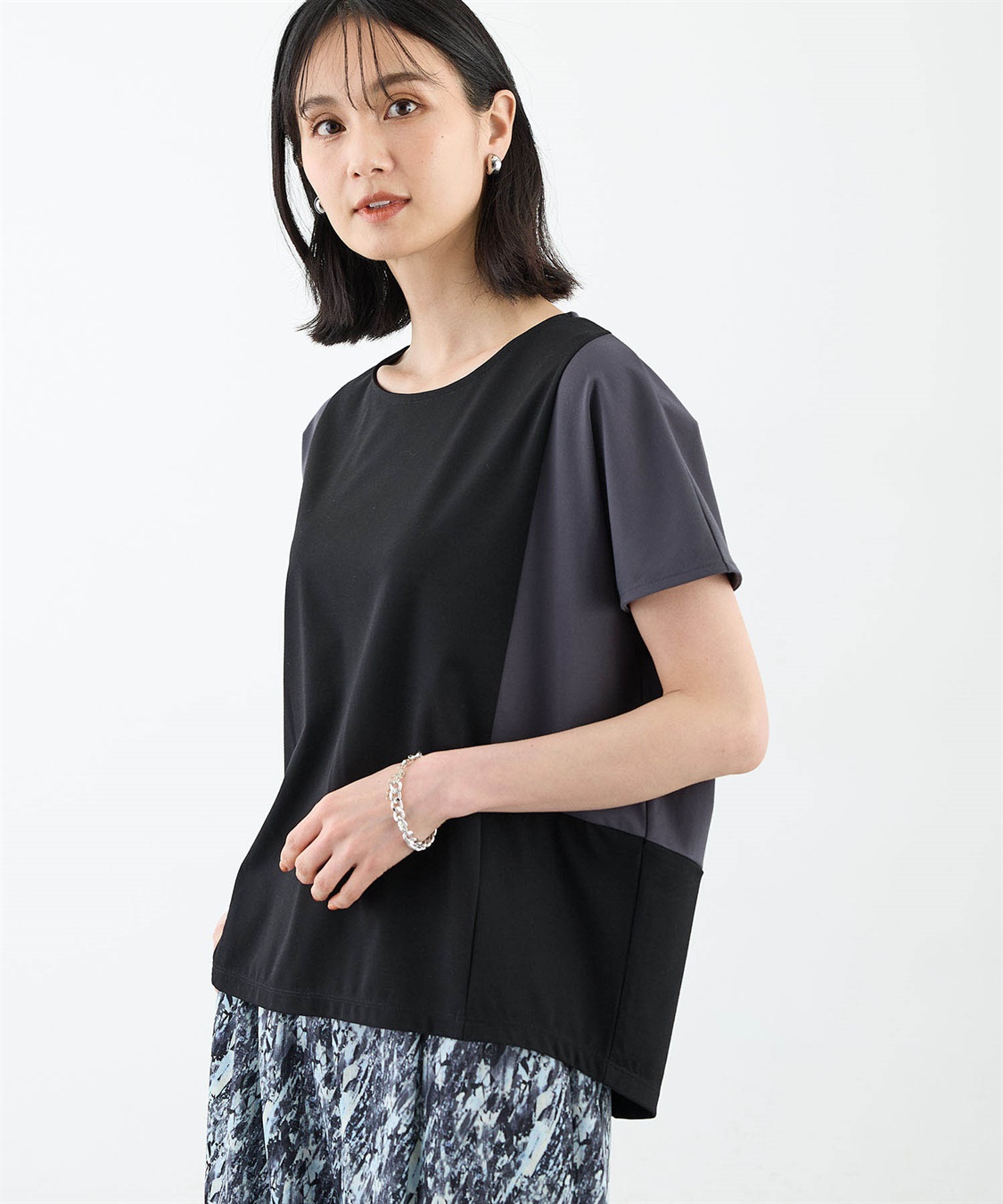 A/C DESIGN BY ALPHA CUBIC 配色ブロッキングプルオーバー_sub_1