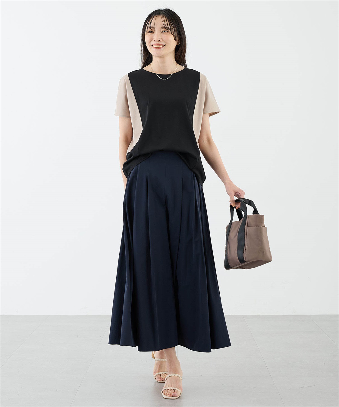 A/C DESIGN BY ALPHA CUBIC 配色ブロッキングプルオーバー_sub_3