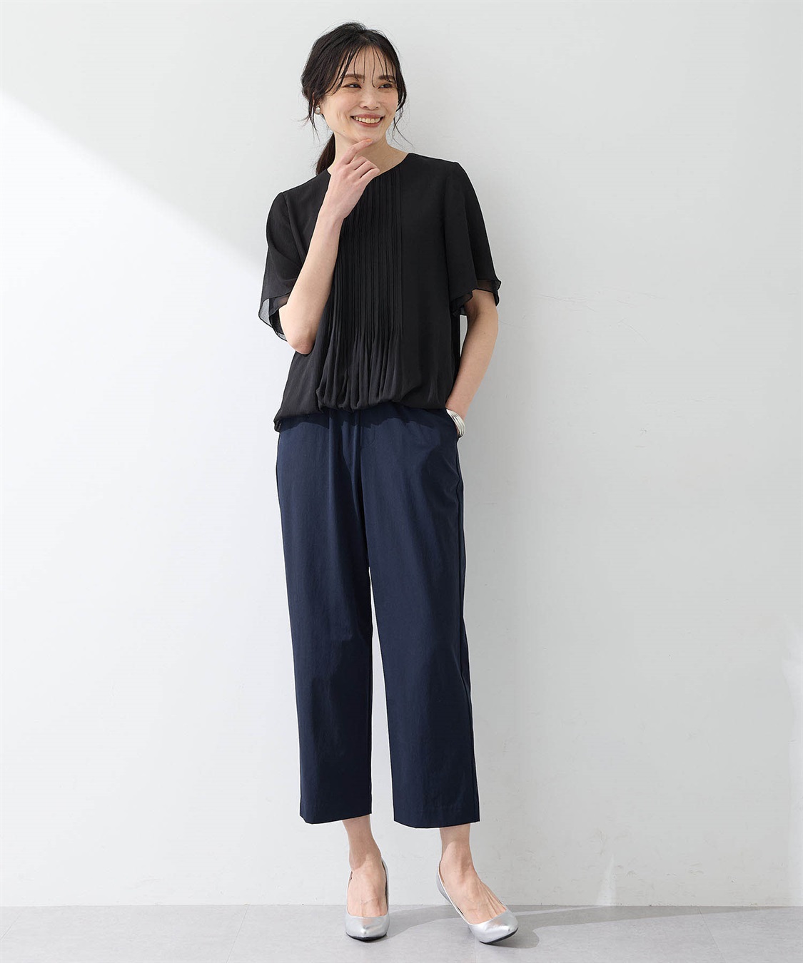 A/C DESIGN BY ALPHA CUBIC 消しプリーツ楊柳ブラウス_sub_6