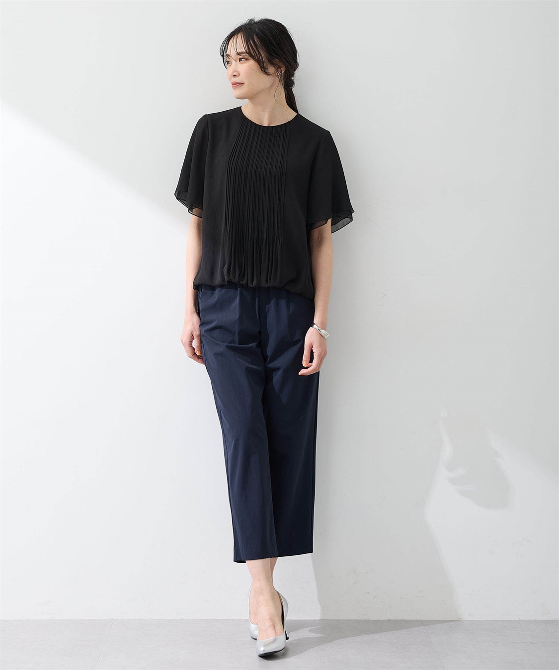 A/C DESIGN BY ALPHA CUBIC 消しプリーツ楊柳ブラウス_sub_7