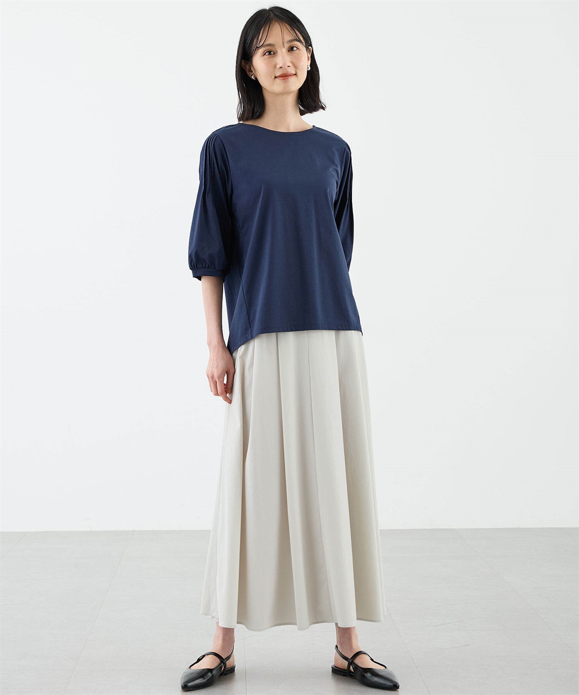 A/C DESIGN BY ALPHA CUBIC 袖タックデザインプルオーバー【接触冷感】_sub_6