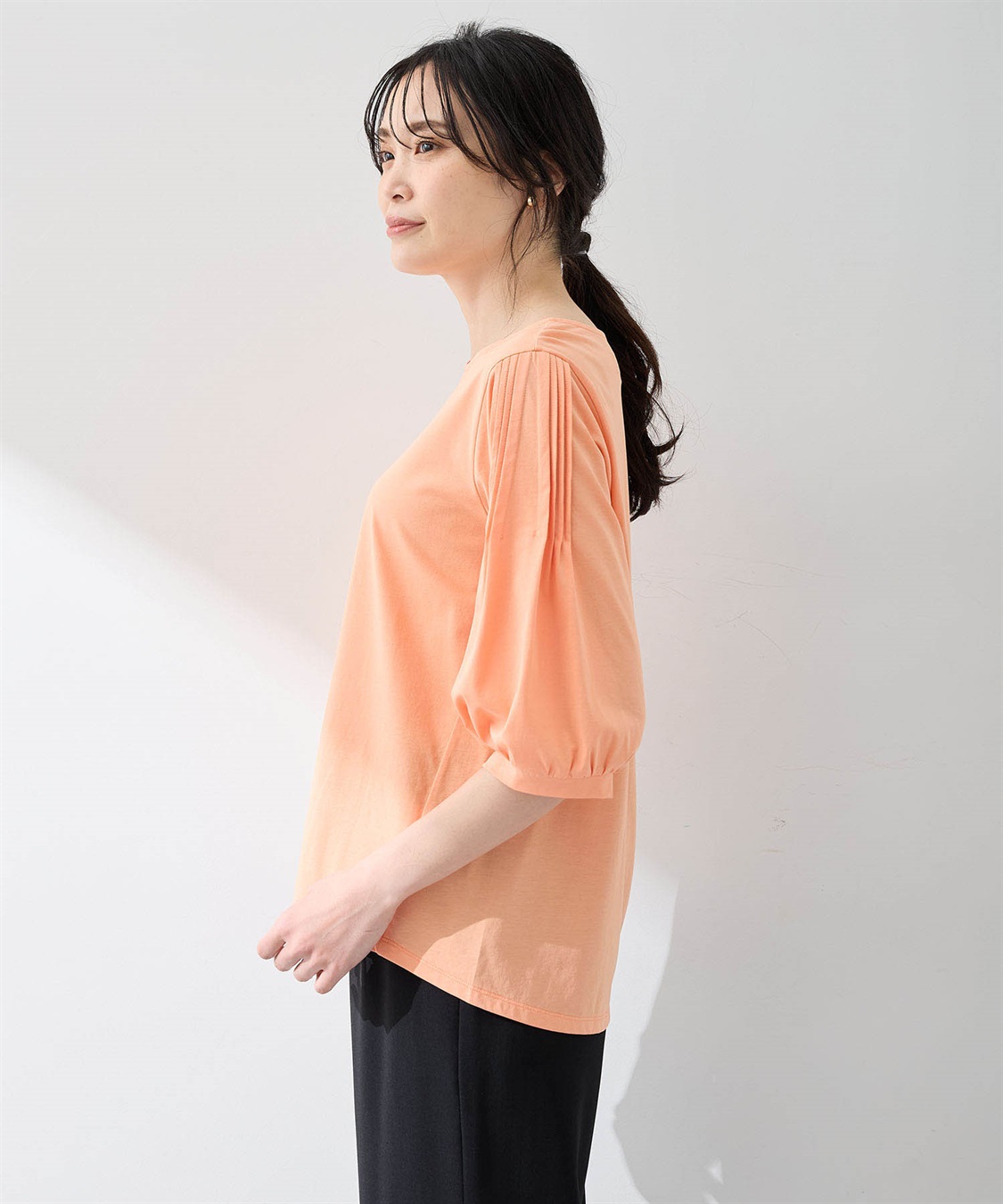 A/C DESIGN BY ALPHA CUBIC 袖タックデザインプルオーバー【接触冷感】_sub_13