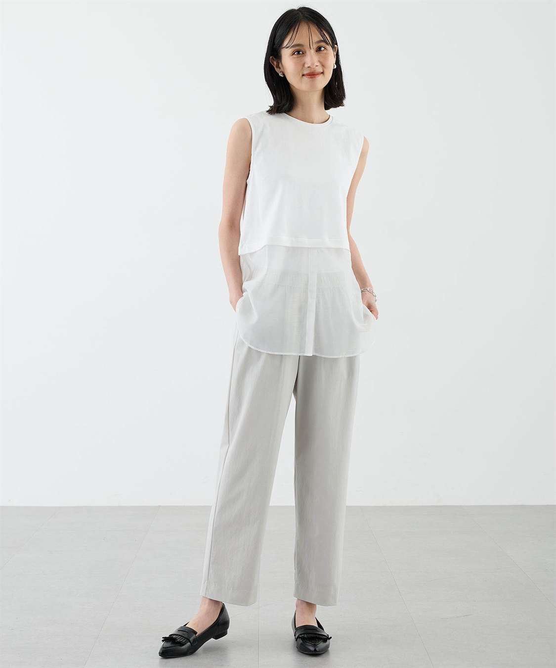 [新品] pierre cardinノースリーブ pierre cardin ホワイト ノースリーブタンクトップ - メルカリ