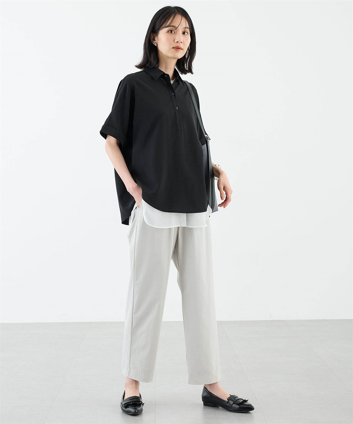 A/C DESIGN BY ALPHA CUBIC 裾シアーノースリーブトップス_sub_6