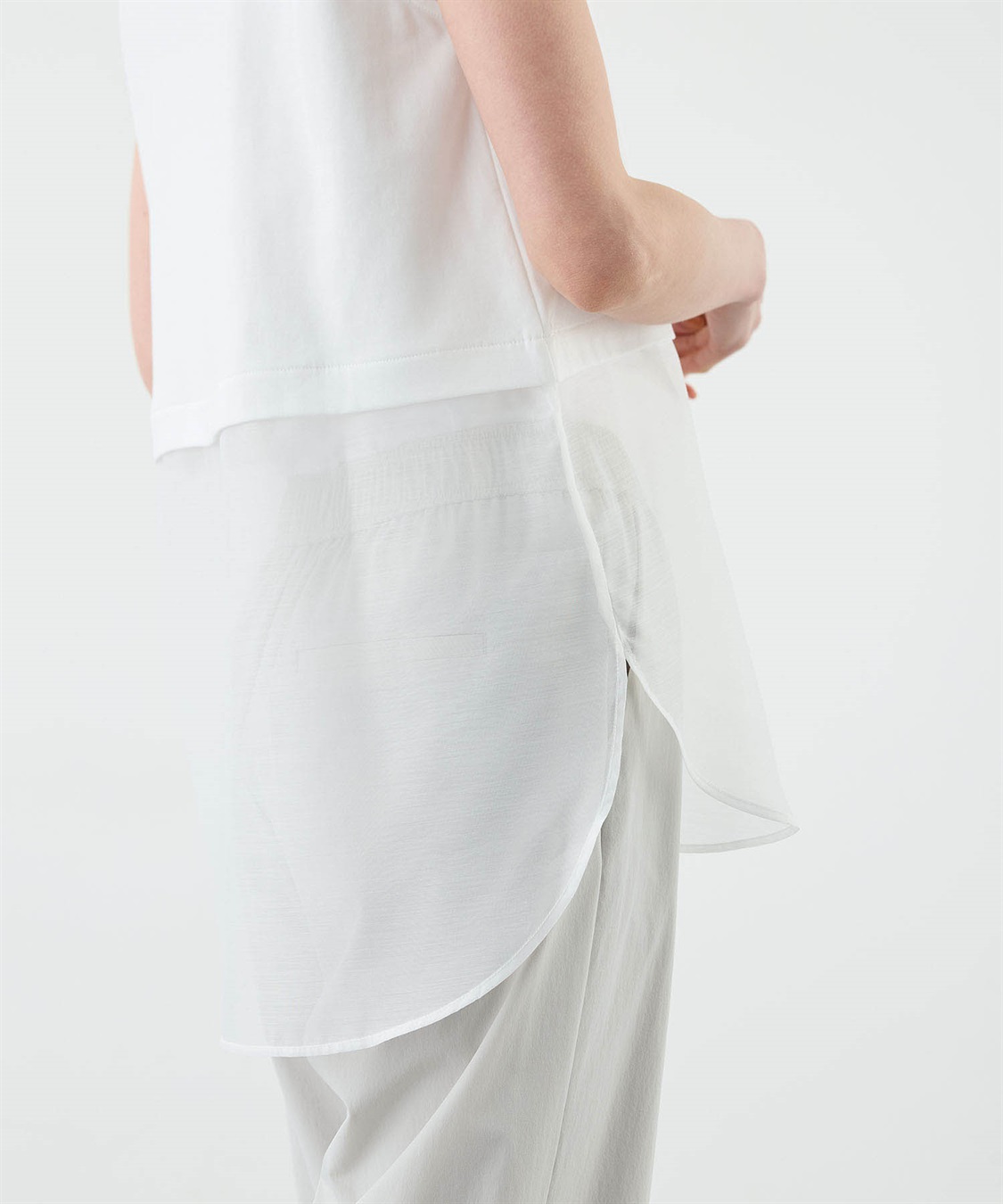 A/C DESIGN BY ALPHA CUBIC 裾シアーノースリーブトップス_sub_11