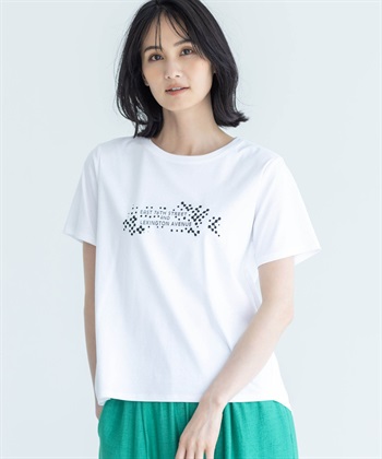 A/C DESIGN BY ALPHA CUBIC 【アルコラージュ】ロゴプリントＴシャツ【接触冷感・UVカット】_subthumb_1
