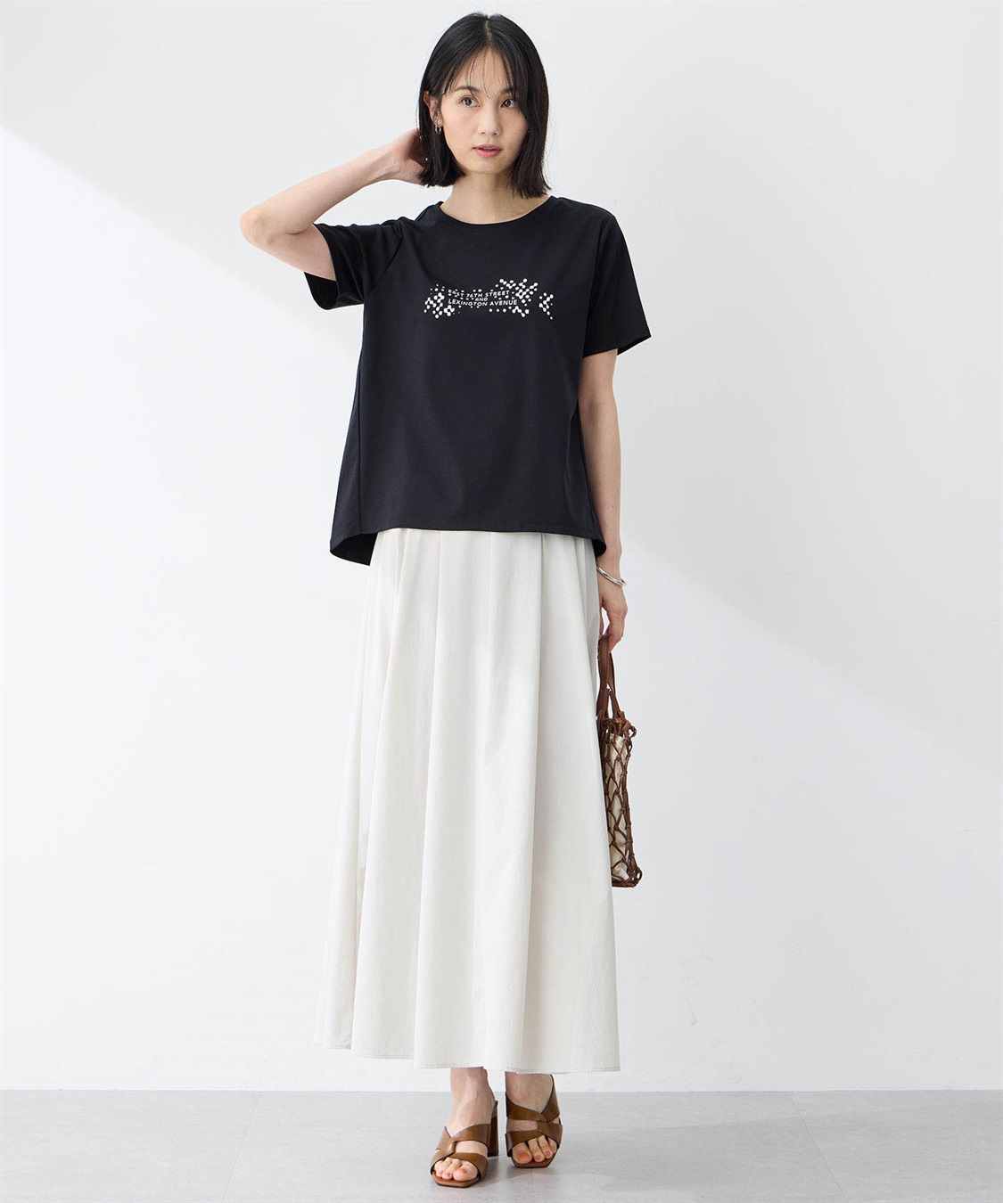 A/C DESIGN BY ALPHA CUBIC 【アルコラージュ】ロゴプリントＴシャツ【接触冷感・UVカット】_sub_7