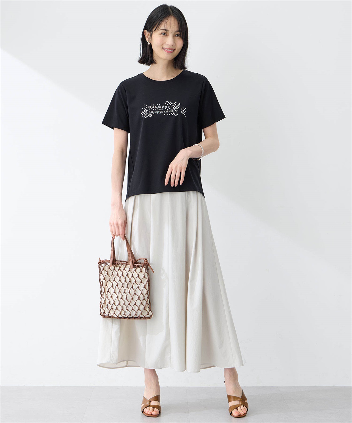 A/C DESIGN BY ALPHA CUBIC 【アルコラージュ】ロゴプリントＴシャツ【接触冷感・UVカット】_sub_8