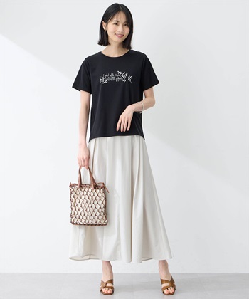 A/C DESIGN BY ALPHA CUBIC 【アルコラージュ】ロゴプリントＴシャツ【接触冷感・UVカット】_subthumb_8