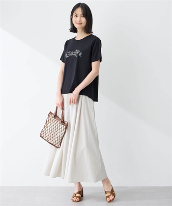 A/C DESIGN BY ALPHA CUBIC 【アルコラージュ】ロゴプリントＴシャツ【接触冷感・UVカット】_subthumb_9
