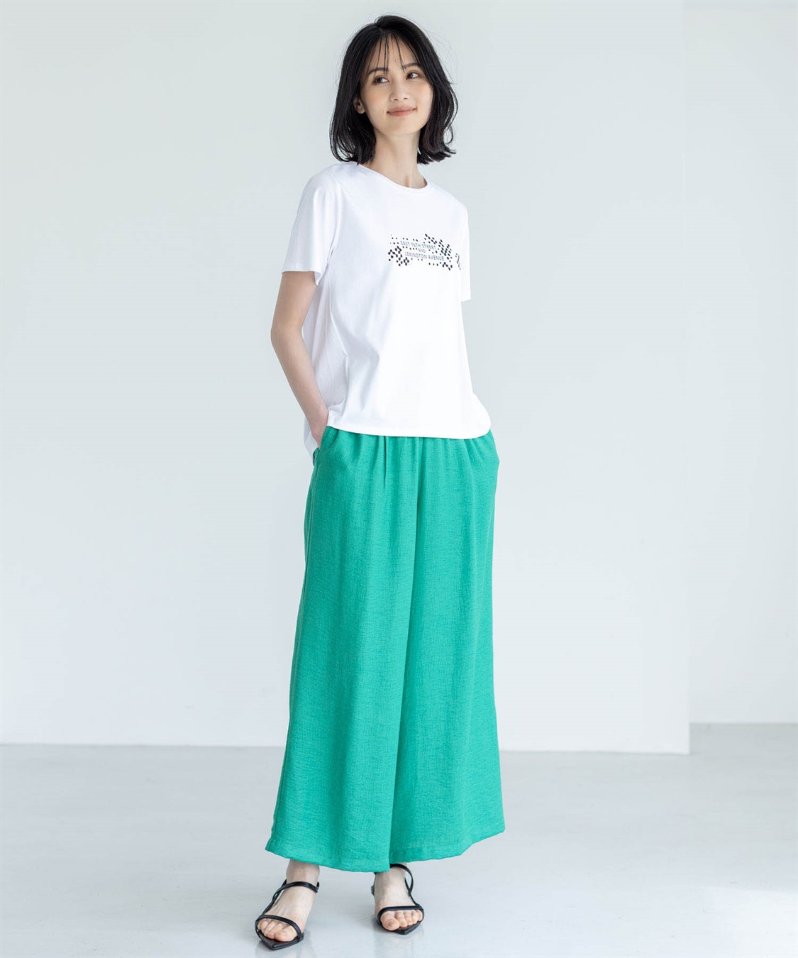 A/C DESIGN BY ALPHA CUBIC 【アルコラージュ】ロゴプリントＴシャツ【接触冷感・UVカット】_sub_10