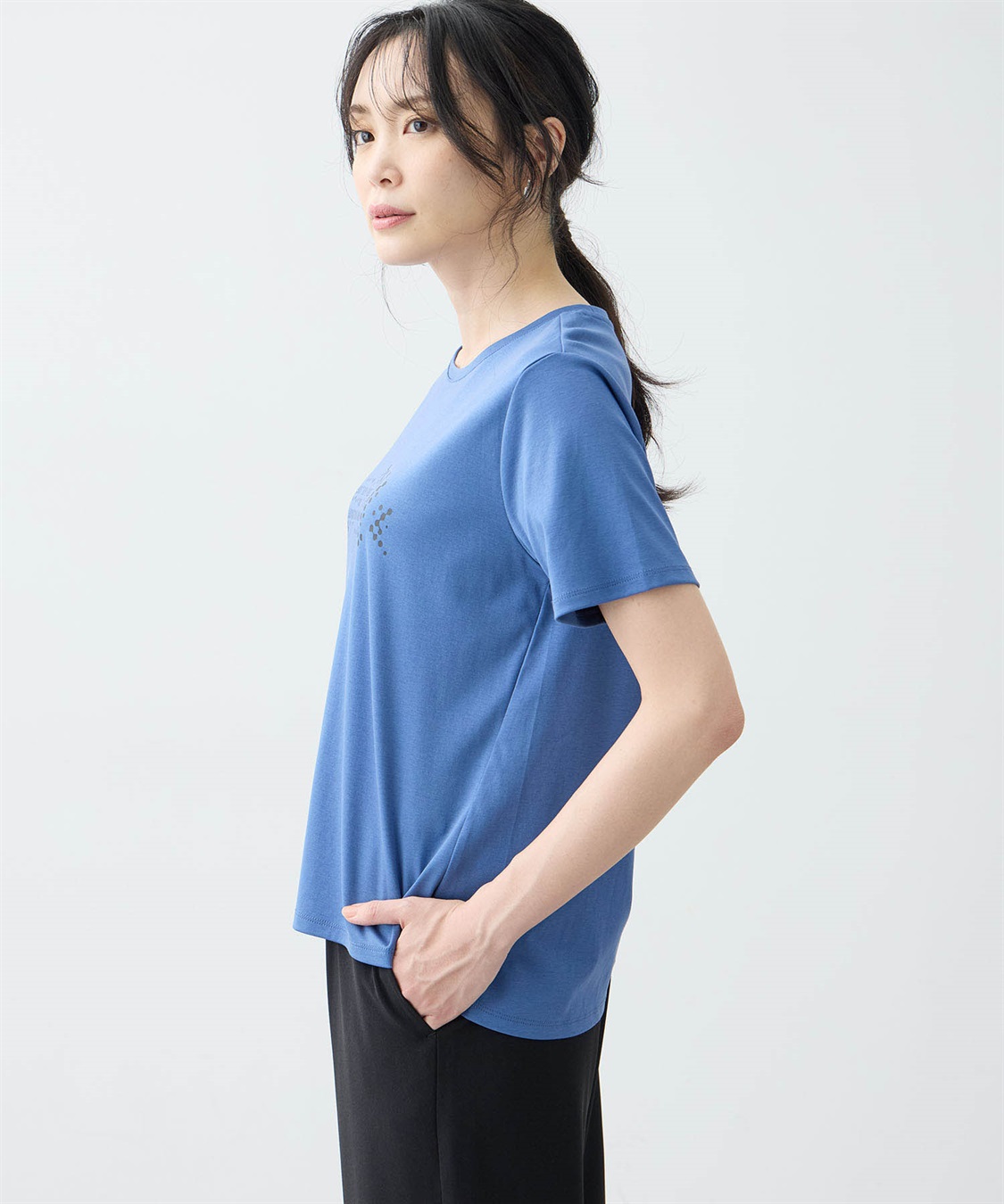 A/C DESIGN BY ALPHA CUBIC 【アルコラージュ】ロゴプリントＴシャツ【接触冷感・UVカット】_sub_13