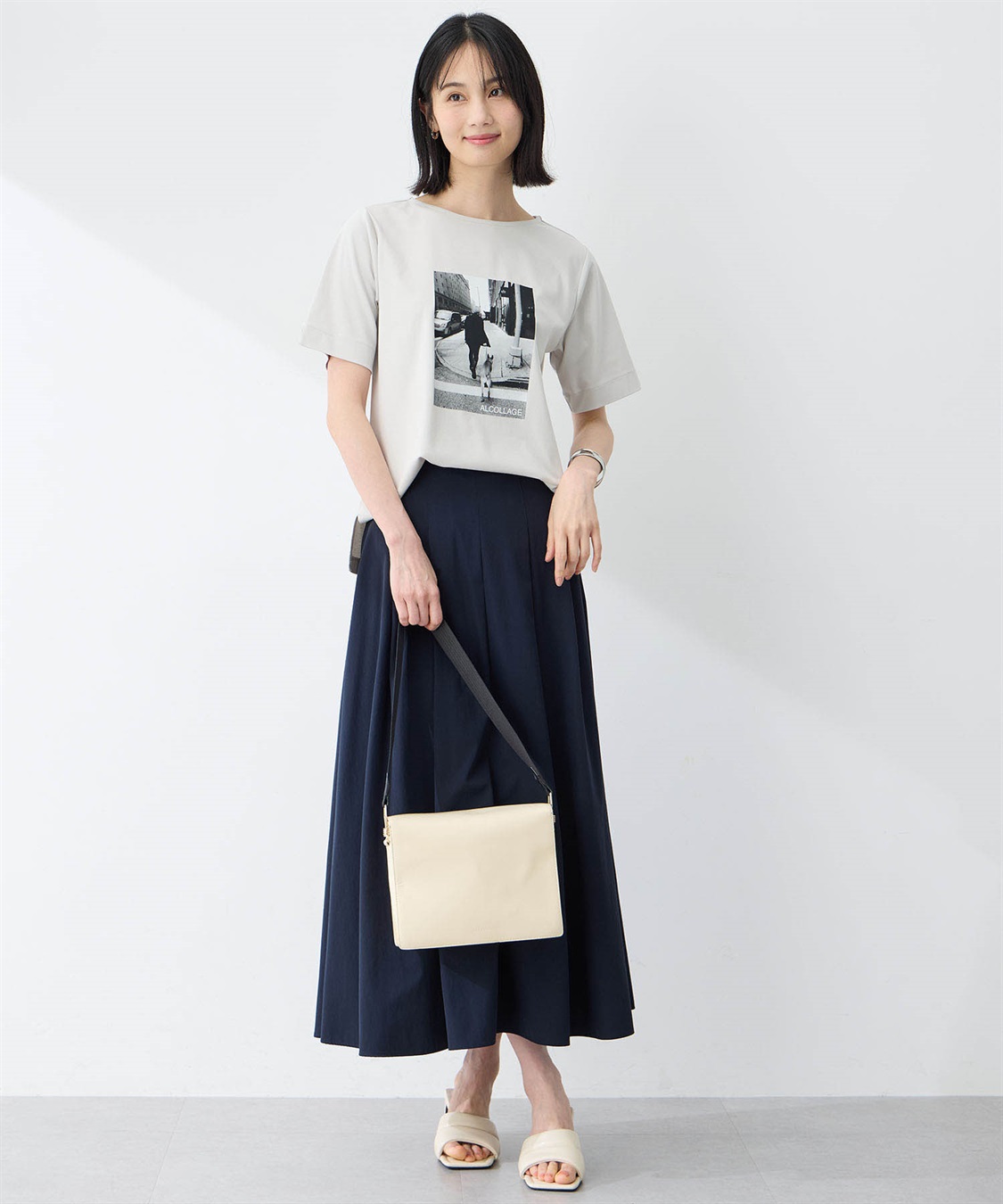 A/C DESIGN BY ALPHA CUBIC 【アルコラージュ】ボートネックフォトＴシャツ【接触冷感・UVカット】_sub_3